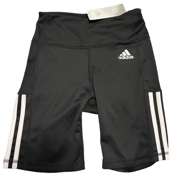 Adidas women’s cycling shorts, black with adidas stripe on each leg - Picture 1 of 10